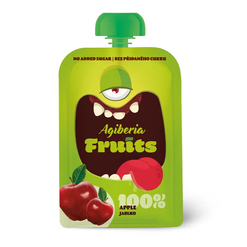 AGIBERIA Ovocná přesnídávka jablko 100 g - kapsička - DMT 8/2025