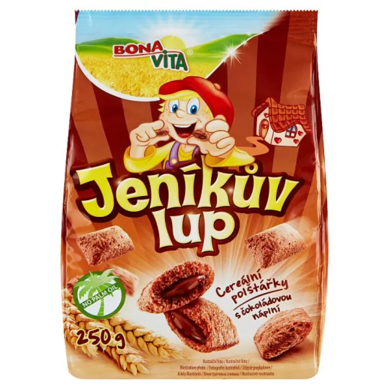 Cereálie Jeníkův lup čokoládové polštářky 250g