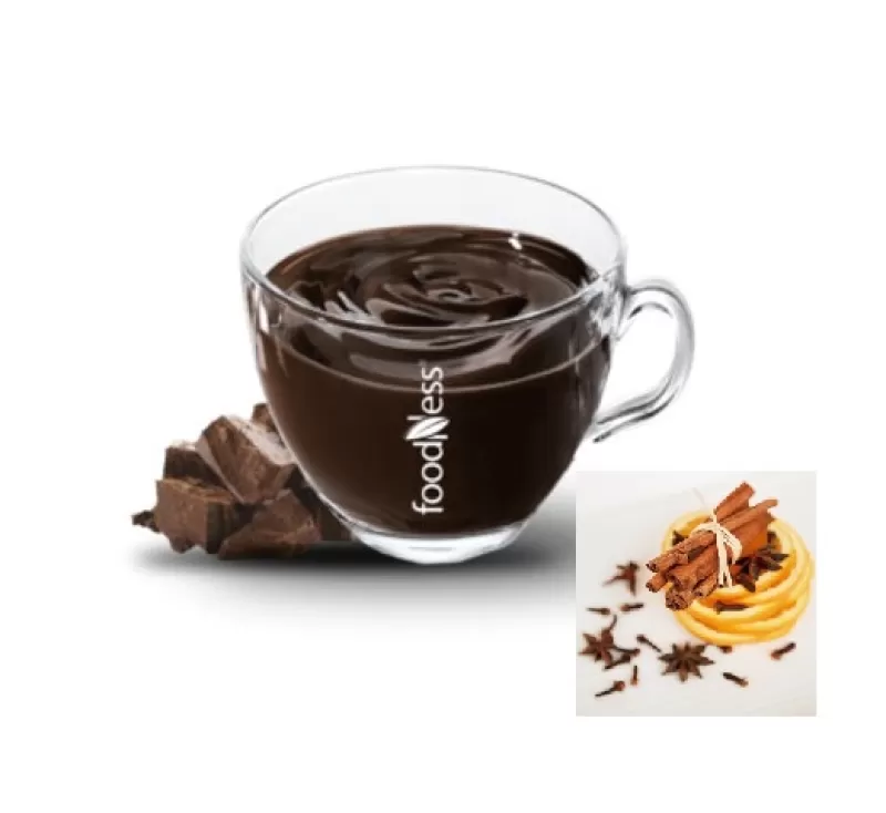 Horká čokoláda Foodness POMERANČ SE SKOŘICÍ 30g (ARANCIA E CANNELA)
