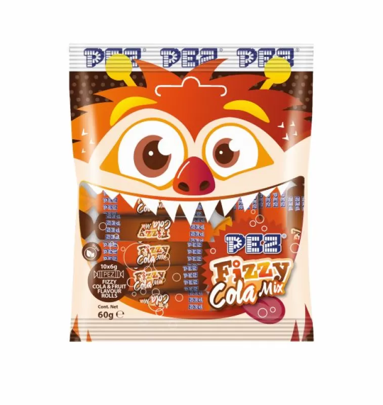 PEZ Fizzy Monster Cola Mix – 10 × 6 g