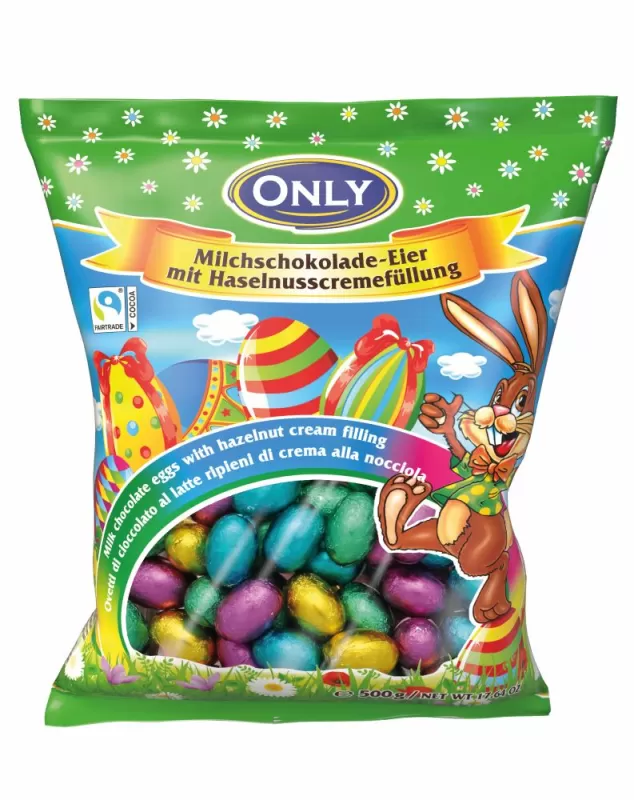 Velikonoční mléčná vajíčka s lískooříškovou náplní malé 500g (cca 40ks)