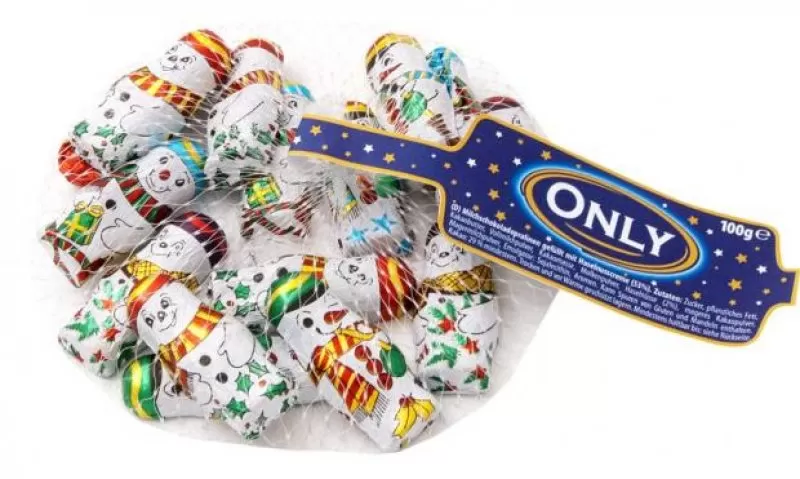 Mléčná čokoláda Sněhulák v síťce 85g