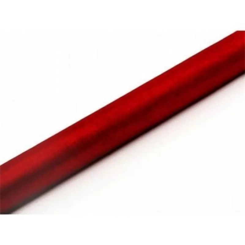 Organza 36cm x 9m vínově červená