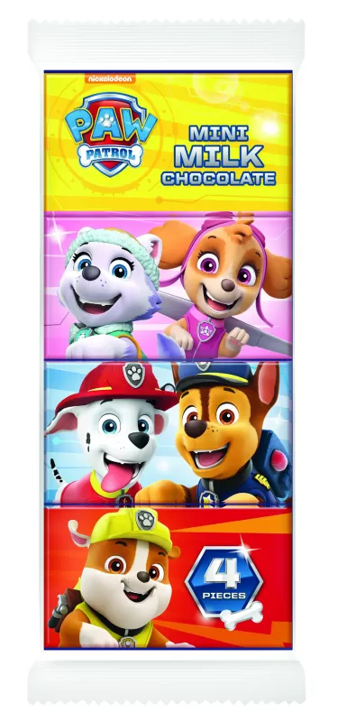 Paw Patrol mléčná čokoláda (4x20g) 80g