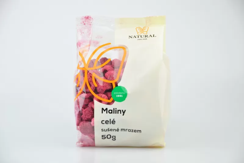Maliny celé mrazem sušené - Natural 50g - DMT 4/2025