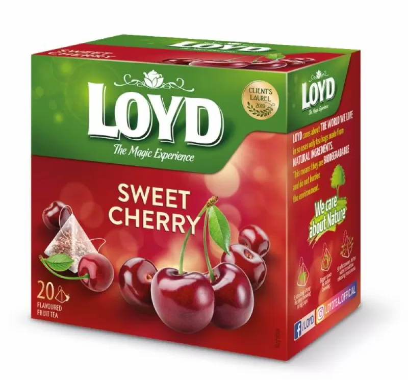 LOYD Čaj sladká třešeň pyramidové sáčky 20x2g
