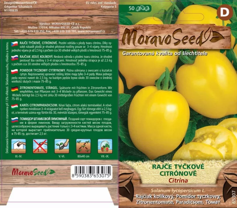 Rajče tyčkové CITRINA