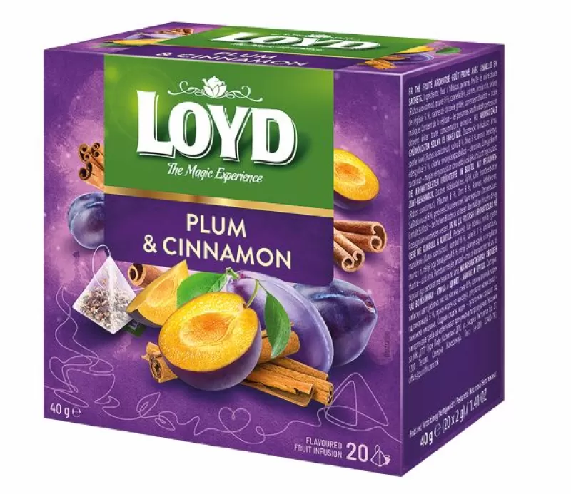 LOYD Čaj švestky & skořice pyramidové sáčky 20x2g