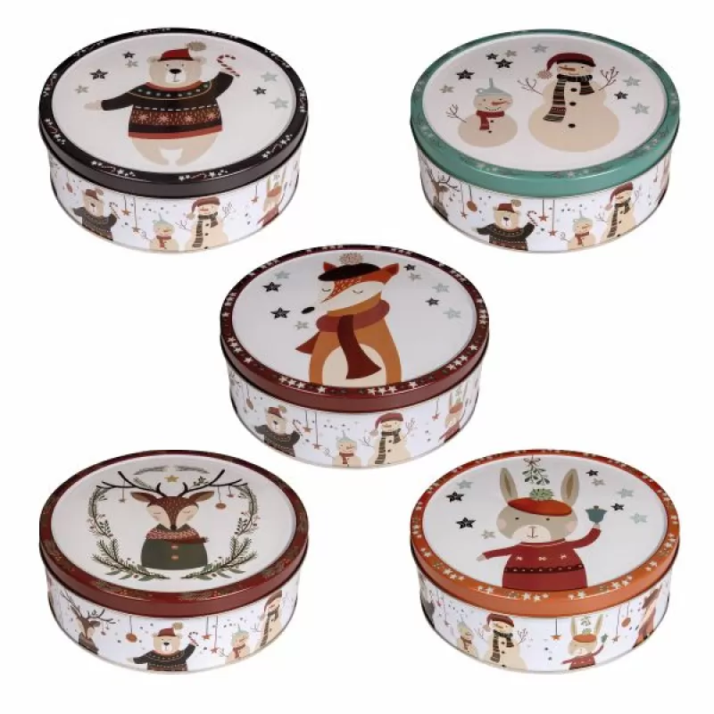 Máslové sušenky Christmas smíšené box - MODERN 454g - BÍLÁ