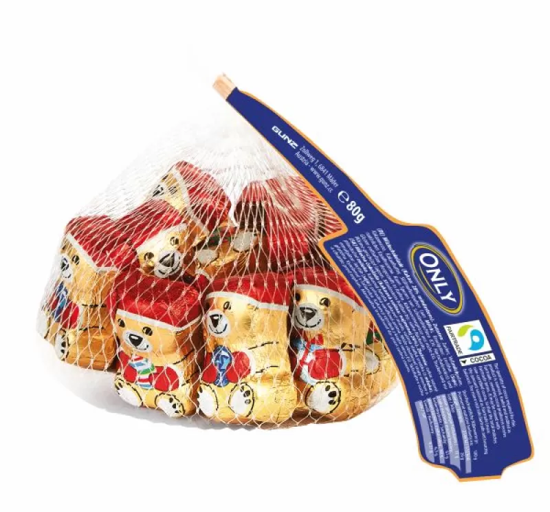 Mléčná čokoláda Zlatí medvídci v síťce 80g