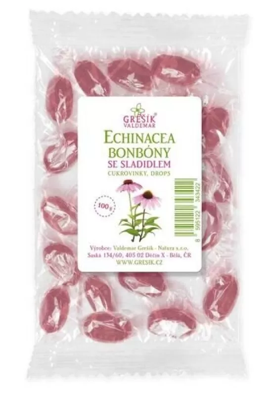 Grešík Echinacea bonbóny se sladidlem 100 g - DMT 11/2024