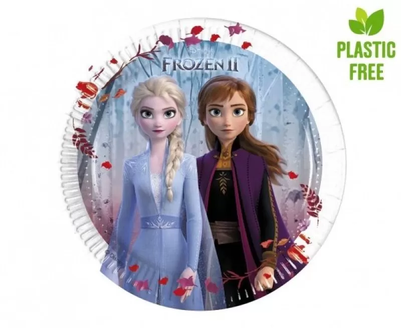 Papírové talířky Frozen 2 - 20 cm - 8 ks