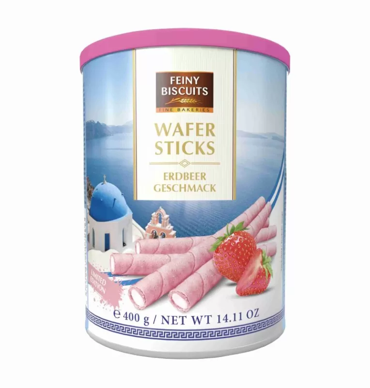 Vaflové trubičky jahoda 400g