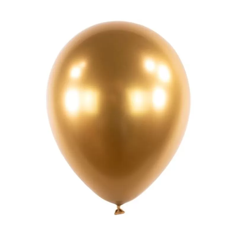 Metalický balonek zlatý 28 cm