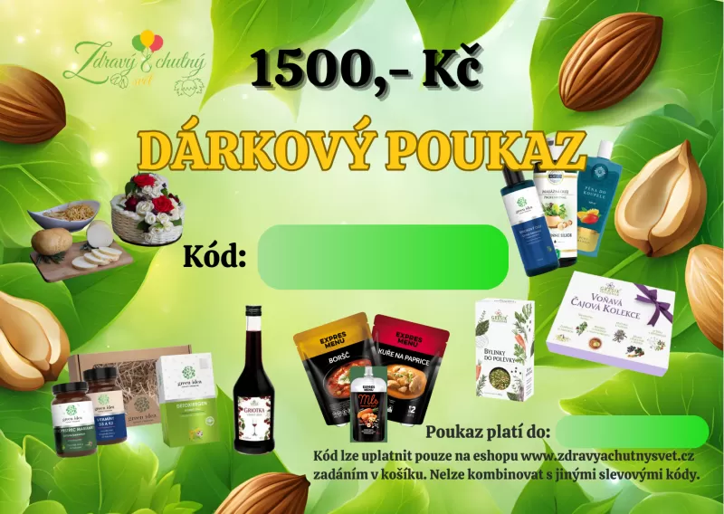 Dárkový e-poukaz 1500 Kč