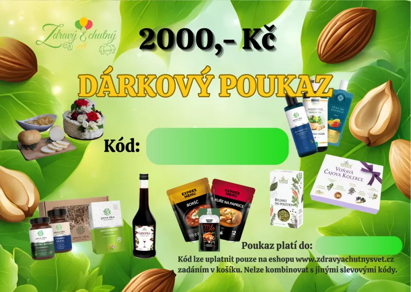 Dárkový e-poukaz 2000 Kč