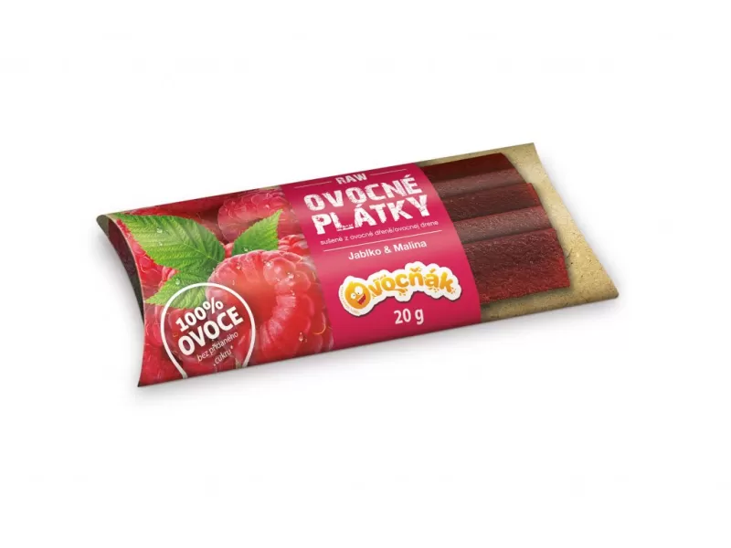 Ovocňák ovocné plátky JABLKO - MALINA 20g - DMT 10/2025